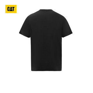 CAT卡特24春夏男经典简约标准logo印花T恤 黑色 M