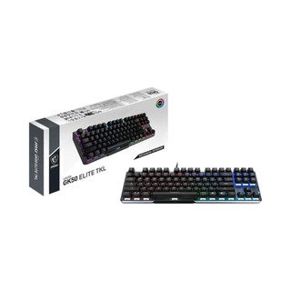 微星MSI Vigor GK50 Elite TKL LR有线游戏键盘 Kailh Blue机械开关 黑色