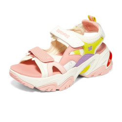 skechers斯凯奇凉鞋海绵宝宝联名夏季户外沙滩鞋轻便厚底增高休闲鞋