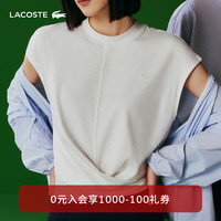 法国拉科斯特 LACOSTE女装24休闲宽松纯色无袖个性设计T恤|TF3847 70V/米白色 38/165