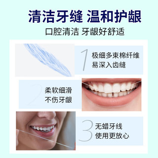 Prokudent必固登洁德国专业含氟无蜡清洁齿缝牙线卷便携薄荷超细牙签线 敏感型无蜡牙线40米