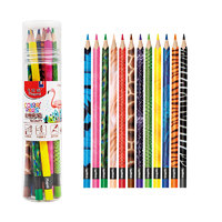Maped 马培德 动物彩铅 油性彩铅笔创意颜值儿童画画笔手绘彩色铅笔套装绘画工具文具开学 12色动物彩铅筒装