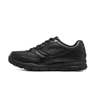 斯凯奇（SKECHERS）男鞋舒适正装工作商务鞋77156 黑色/BLK 40 