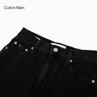 Calvin Klein Jeans24春夏女士复古黑色水洗微弹高腰阔腿牛仔裤J223389 1BY-牛仔黑 28