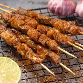 草原宏宝 内蒙古羔羊肉串 450g/袋（约30串）鲜冻羊肉串 BBQ