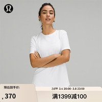 lululemon 丨Love 女士圆领 T 恤 透气LW3EYDS 日常棉质舒适 白色