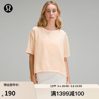lululemon丨Reversible 女士宽松款短袖 T 恤 LW3GZWS运动上衣 橙黄色 4