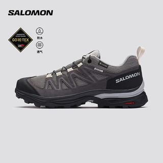 萨洛蒙（Salomon）女款 户外运动防水透气耐磨稳定徒步鞋 X WARD LEATHER GTX 海鸥灰色 471824 4 (36 2/3)