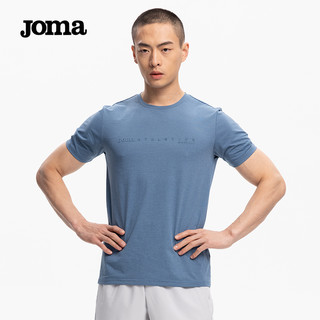 Joma24年春夏防晒短袖男40+防晒速干圆领T恤吸湿排汗透气上衣