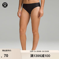 lululemon丨InvisWear 女士中腰比基尼内裤 *蕾丝 LW9EB0S 黑色/花边 L