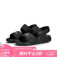 PUMA 彪马 男女同款 基础系列 拖凉鞋 389083-01黑色-灰色 35.5UK3