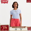 Levi's 李维斯 24春季女士短袖T恤柔软舒适气质减龄时尚小清新 奶蓝色 A3519-0016 L