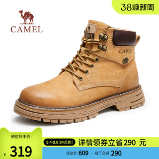 CAMEL 骆驼 2023秋冬高帮增高厚底户外工装登山耐磨防滑沙漠靴马丁靴男士