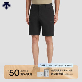 DESCENTE迪桑特DUALIS系列都市通勤男士梭织短裤夏季 BK-BLACK 3XL(190/96A)