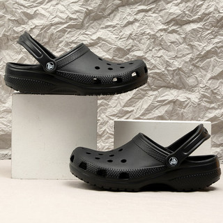 crocs 卡骆驰 男鞋女鞋鞋子2024春夏经典克骆格轻盈舒适涉水缓震休闲鞋 10001-001冷酷黑/时尚休闲 38-39