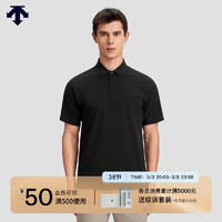 DESCENTE迪桑特DUALIS系列都市通勤男士短袖POLO衫夏季 BK-BLACK L (175/96A)