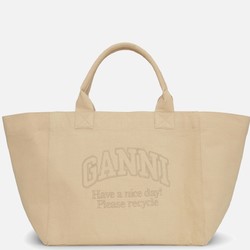 GANNI 回收棉帆布XXL购物袋