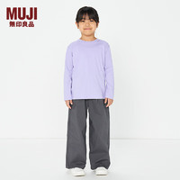 无印良品（MUJI）大童 圆领长袖T恤 打底衫 舒适百搭 儿童童装 早春  CB1JFA4S 紫色 150cm /76A