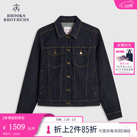 布克兄弟（BrooksBrothers）女士早春复古微弹休闲牛仔外套 4002-深蓝色 L