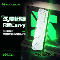 MAXSUN 铭瑄 32GB(16GBX2)套装 DDR5 6000 台式机内存条 W5机甲暴风系列马甲条