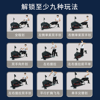 SUNNY划船机家用水阻划船器磁控双阻力室内运动器材划桨机双桨双阻 300斤大承重|双桨双阻包安装