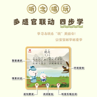 火火兔幼儿点读书双语启蒙点读笔绘本小孩中英认知宝宝早教益智 【宝宝唱学古诗卡80首】