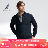 诺帝卡（NAUTICA） 男装棉羊绒混纺亲肤毛衣开衫男SO3303 藏青4NV S