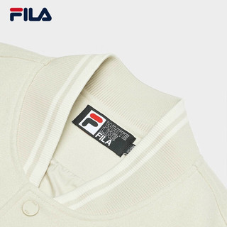 FILA 斐乐款梭织外套秋休闲宽松棒球服保暖上衣 麦秆米色-BG 170/92A/M