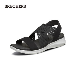 Skechers斯凯奇女子凉鞋轻便舒适运动休闲凉鞋 32495 BLK黑色 40