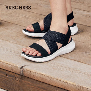 Skechers斯凯奇女子凉鞋轻便舒适运动休闲凉鞋 32495 BLK黑色 40