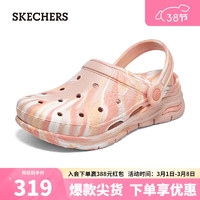 斯凯奇（Skechers）泡泡鞋洞洞鞋女鞋子凉拖鞋111403 桃粉色4548 35 