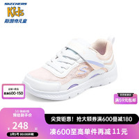 SKECHERS 斯凯奇 儿童体训鞋时尚女童春秋休闲鞋复古撞色舒适运动鞋319047L 粉色/白色/PKW 32