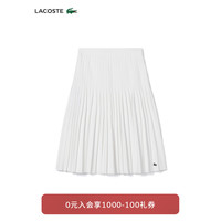 法国拉科斯特 LACOSTE女装24春季纯色通勤百褶半身裙裙子JF7104 70V/米白色 34/155