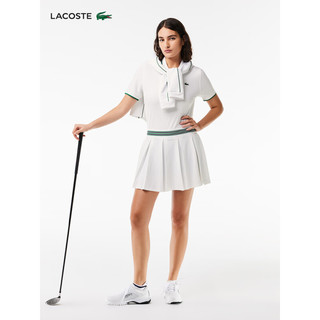 LACOSTE法国鳄鱼女包24春季通勤休闲百搭短袖POLO衫PF0965 737/白色 38 /165