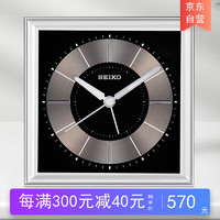 SEIKO 精工 日本精工时钟家用钟表办公室小座钟简约木制卧室学生闹钟时尚台钟