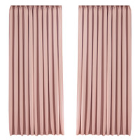 同画 粉色窗帘女生卧室遮光2024轻奢儿童房女孩房间公主风少女法式