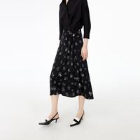 丽丽 LILY浪漫爱心印花洋气开叉气质通勤半身裙小个子女