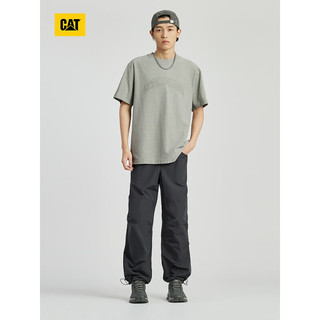 CAT卡特24春男士户外棉感微落肩短袖T恤 灰色 L