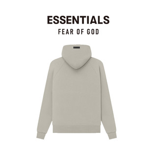 FEAR OF GOD ESSENTIALS胶印正中LOGO系列棉质连帽卫衣美式高街宽松潮牌时尚加绒外套 海豹灰 M