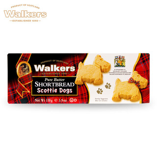 沃尔克斯（Walkers）苏格兰小狗造型甄酥黄油饼干110g休闲零食户外出游点心英国 