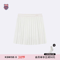 K·SWISS 盖世威（K·SWISS）女裙 24春季 潮流休闲百搭梭织半身裙 1910080 101雪峰白 L