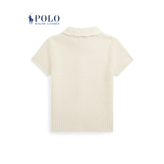 Polo Ralph Lauren 拉夫劳伦 女童 24年春绞花结棉针织开襟衫RL41664 101-奶油色 5