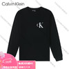 Calvin Klein美国CK CALVIN KLEIN 男士纯棉长袖圆领休闲印花时尚打底T恤秋冬 黑色 美码XL(180-200斤)