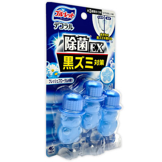 小林制药（KOBAYASHI）日本马桶清洗剂洁厕灵凝胶花瓣清新花香抗菌型7.5g*3瓶