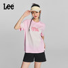 Lee 24春季Oversize粉色渐变圆领女短袖T恤休闲潮LWT0082183RX 浪漫粉 XS