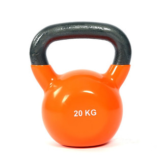 KYLIN SPORT 壶铃器材提壶哑铃男士浸塑壶铃女士家用KettleBell球 桔色20kg