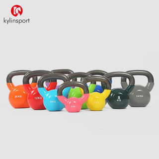 KYLIN SPORT 壶铃器材提壶哑铃男士浸塑壶铃女士家用KettleBell球 桔色20kg