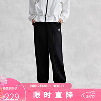 卡帕针织休闲裤2024女黑色运动裤简约长裤收口小脚卫裤 黑色-990 L