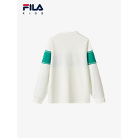 FILA【液氨整理】 斐乐童装2024春小童男童休闲长袖透气POLO 茭白-IV 130cm