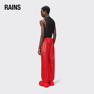 RAINS 休闲长裤 男女同款防水雨裤薄裤 Norton Rain Pants Wide 火焰红 S